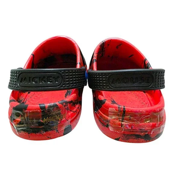 Disney Toddler Clogs Mickey Mouse Red Unisex Size 5/6 & 9/10 Back Swivel Strap - Picture 6 of 8